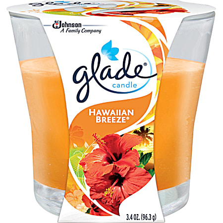 Glade 3.4 oz Hawaiian Breeze Glass Jar Wax Candle