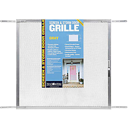 New York Wire Screen & Storm Door Grille 24 In. x 30 In. - Gray