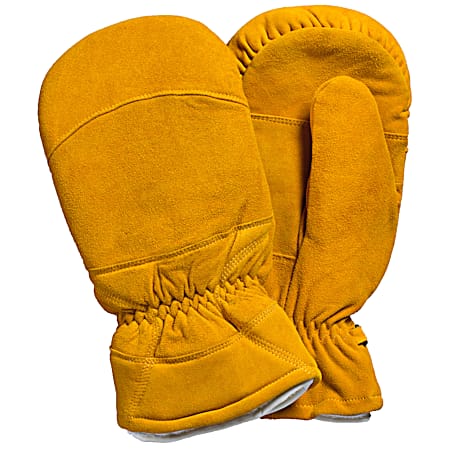 Men's Gold Deerskin Mittens w/ Removable Liners