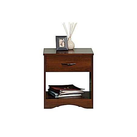Beginnings Collection Brook Cherry 1-Drawer Night Stand