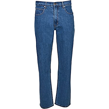 Field & Forest Men's Legend Medium Stonewash Regular Fit Stretch Crosshatch Denim Jeans
