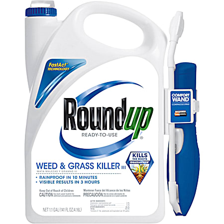 1.1 gal Liquid Ready-to-Use Weed & Grass Killer III w/ Comfort Wand