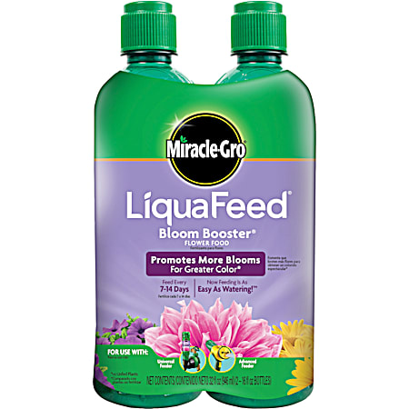 LiquaFeed Bloom Booster 16 oz Flower Food Refill Bottles - 2 Pk