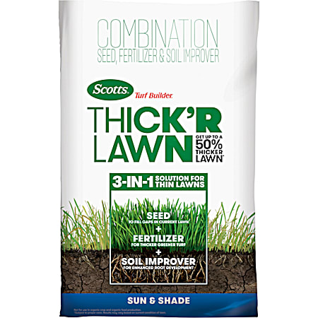 Turf Builder Thick'R Lawn Seed, Fertilizer & Soil Improver (Sun & Shade)
