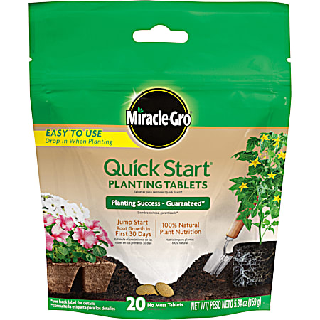 Quick Start Nutritional Plant Planting Tablets - 20 Pk