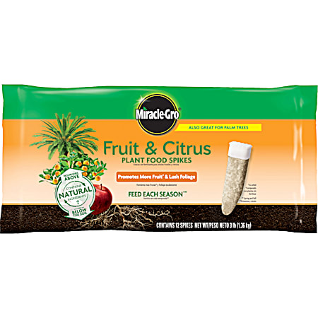 Fruit & Citrus Tree Fertilizer Spikes - 12 Pk