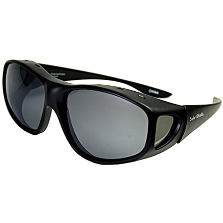Medium/Large Black Panorama Rectangle Fits-Over Sunglasses