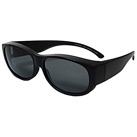 Large Black Sport Tapered Square Fits-Over Sunglasses