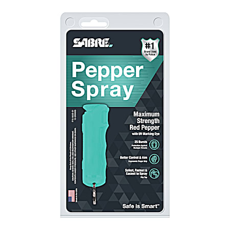 Mint Pepper Spray w/ Flip Top Key Ring
