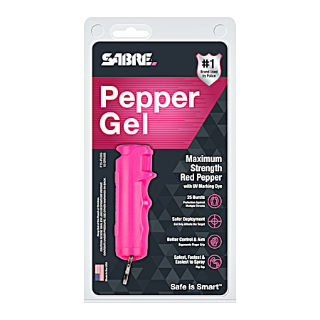 SABRE Pink Pepper Gel w/ Flip Top Key Ring