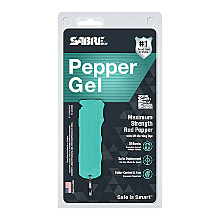 SABRE Mint Pepper Gel w/ Flip Top Key Ring - Supports RAINN