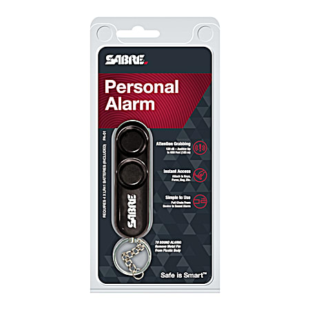 Black 120 dB Personal Alarm Key Chain