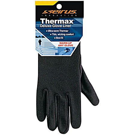 Adult Deluxe Thermax Black Glove Liners