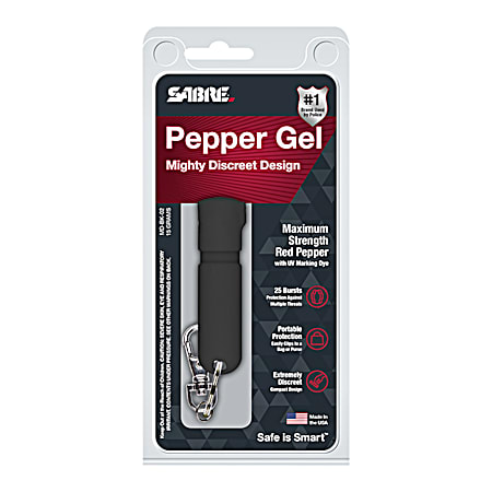 Black Mighty Discreet Pepper Spray w/ Key Ring