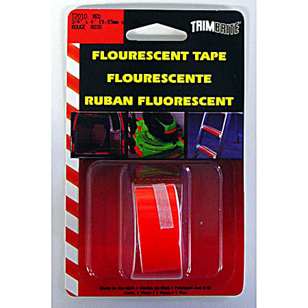 Trimbrite Red Fluorescent Stripe Tape