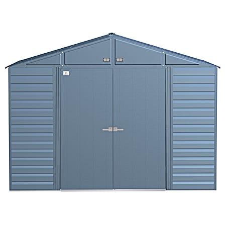 10 ft x 8 ft Blue/Grey Select Steel Storage Shed
