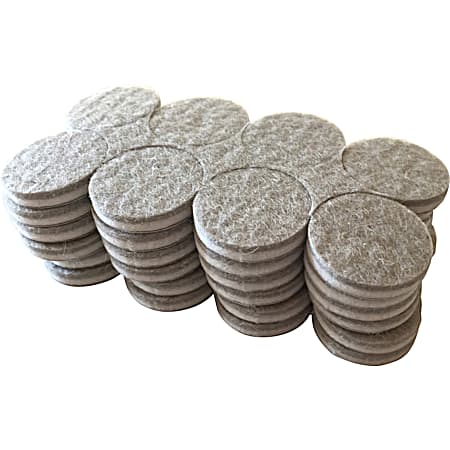Shepherd Hardware Products 1 in Grey Self-Adhesive Commercial-Grade Round Felt Furniture Pads - 48 Pk