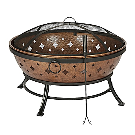 35 in Copper Round Deep Fire Pit
