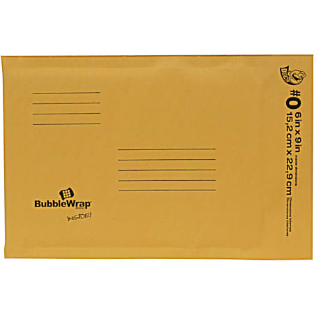 Duck 6 in x 9 in Manila Kraft Bubble Mailer