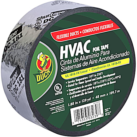 Duck HVAC Aluminum Foil Tape 1.88 In. x 120 Yd.
