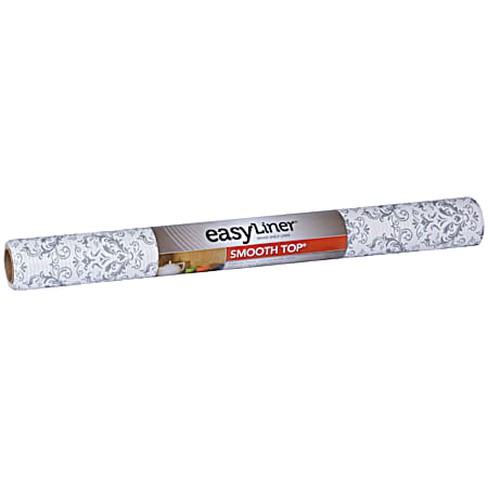 Easy Liner Smooth Top Shelf Liner - Gray Damask