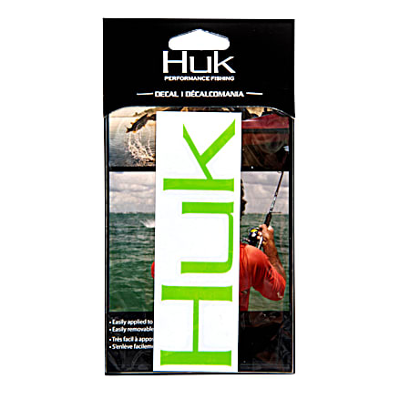Huk 6 in Bright Green Huk Decal