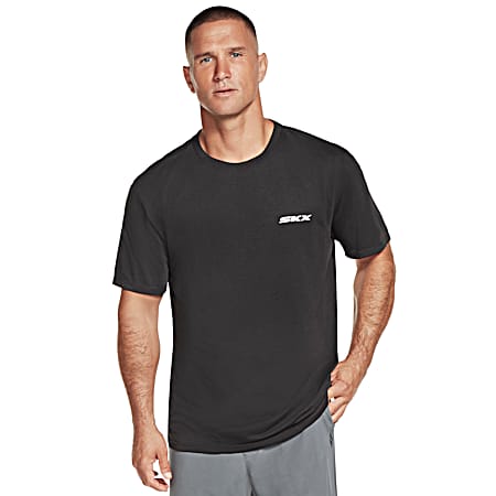 Skechers Men's DRI-RELEASE SKX Black Crew Neck Short Sleeve T-Shirt