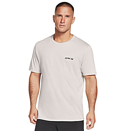 Skechers Men's DRI-RELEASE SKX Light Grey Crew Neck Short Sleeve T-Shirt
