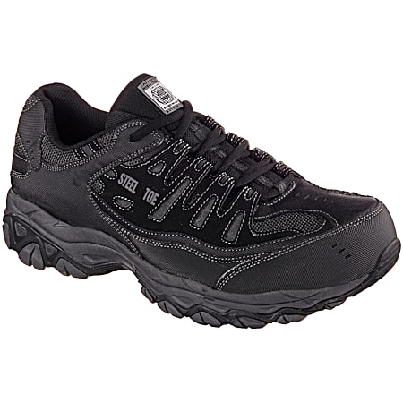 For Work Men's Crankton Black/Charcoal Athletic Steel Toe Shoes