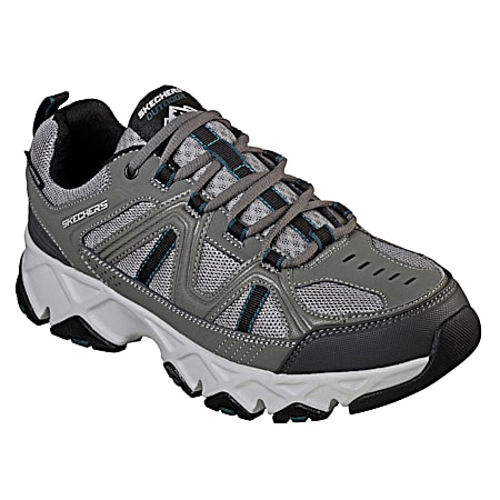 Men's Relaxed Fit Grey & Black Crossbar Lace-Up EWW Shoe