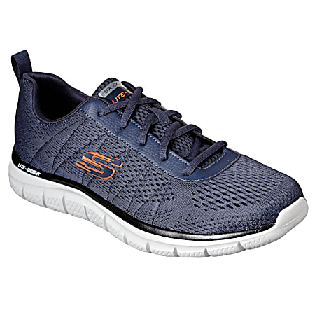 Sport Men's Navy/Orange Track Moulton Mesh Running Shoes