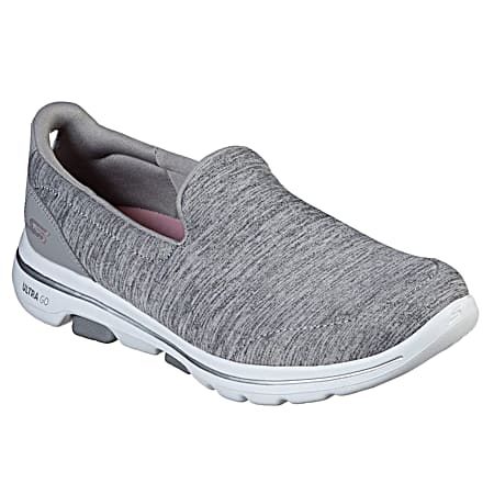 Ladies' Go Walk Grey Slip-On Shoes