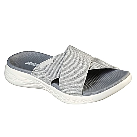 Performance Ladies' On the Go 600 Charcoal Glistening Slide Sandals
