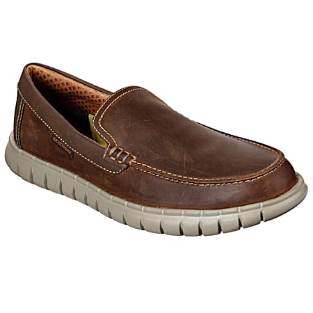 Skechers Men's Brown Moreway Slip-On Shoes