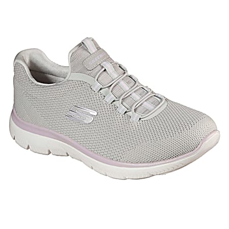 Ladies' Grey Summits Cool Classic Bungee Slip-On Shoes