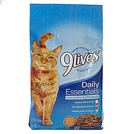 Daily Essentials Adult Chicken, Beef & Salmon Dry Cat Food