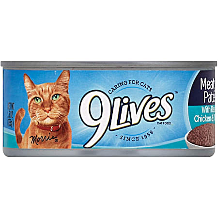 9Lives Meaty Pate w/ Real Chicken & Tuna Cat Food