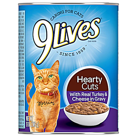 9Lives Hearty Cuts w/ Real Turkey & Cheese in Gravy Wet Cat Food
