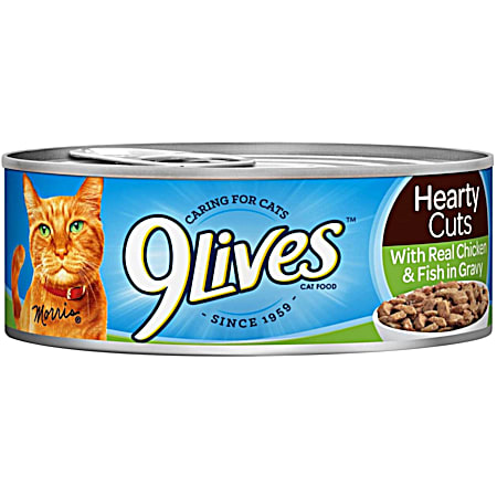 9Lives Hearty Cuts w/ Real Chicken & Fish in Gravy Wet Cat Food