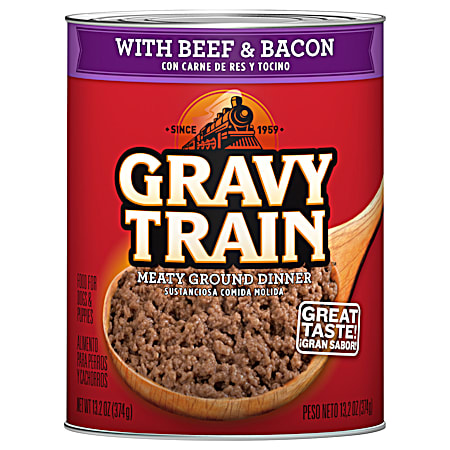 Gravy Train Meaty Ground Dinner w/ Beef & Bacon Wet Dog Food
