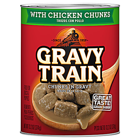 Gravy Train Chunks in Gravy w/ Chicken Chunks Wet Dog Food