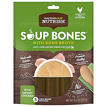Rachael Ray Nutrish Small/Medium Soup Bones w/ Bone Broth Chicken Dog Chews
