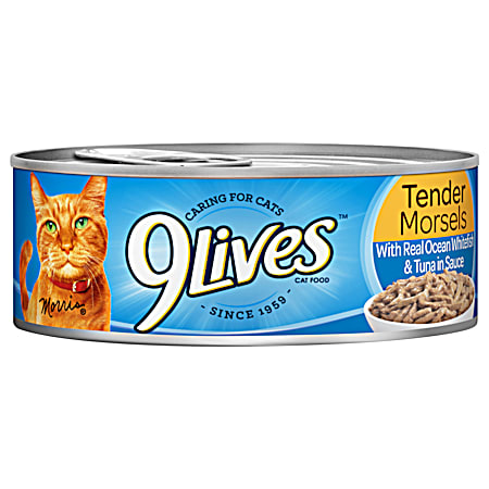 9Lives Tender Morsels w/ Real Ocean Whitefish & Tuna in Sauce Wet Cat Food