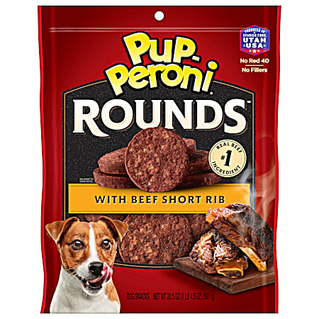 Pup-Peroni Rounds w/ Beef Short Rib Dog Treats