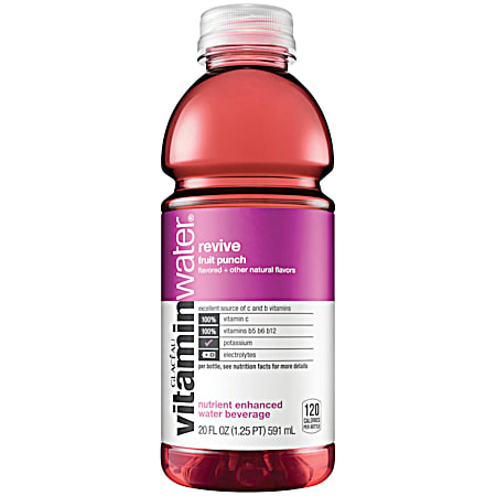 Glaceau Vitamin Water 20 oz Revive Fruit Punch Vitamin Water