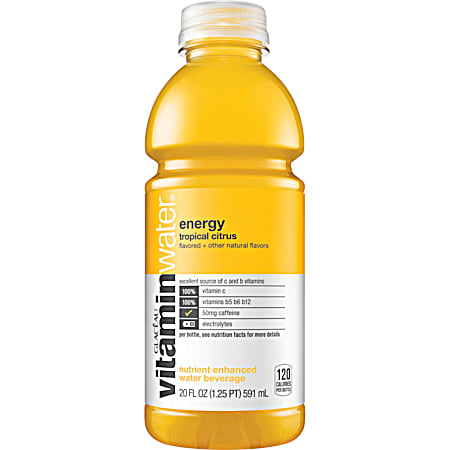 Glaceau Vitamin Water 20 oz Energy Tropical Citrus Vitamin Water
