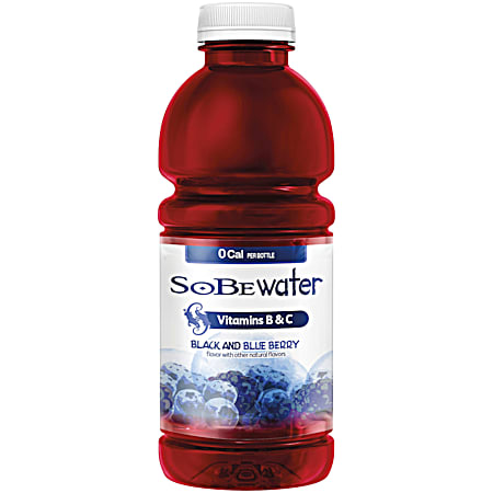 Sobe Water 20 oz Black & Blue Berry Flavored Vitamin Water