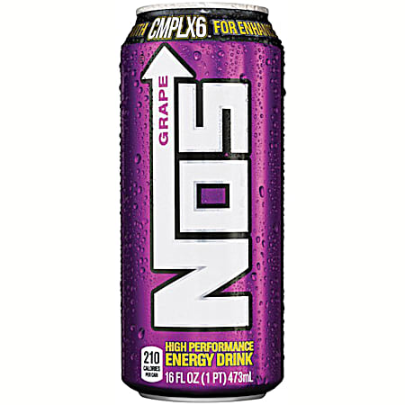 NOS 16 oz Grape High Performance Energy Drink