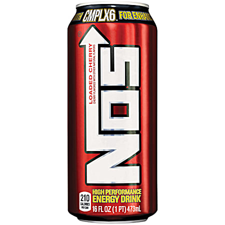 NOS 16 oz Loaded Cherry High Performance Energy Drink