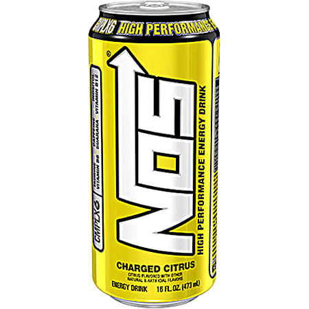NOS 16 oz Charged Citrus High Performance Energy Drink
